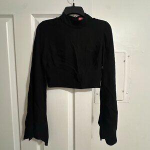 Staud Black Crop Top